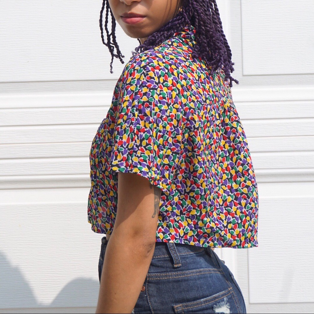 Liz Claiborne cropped shirt